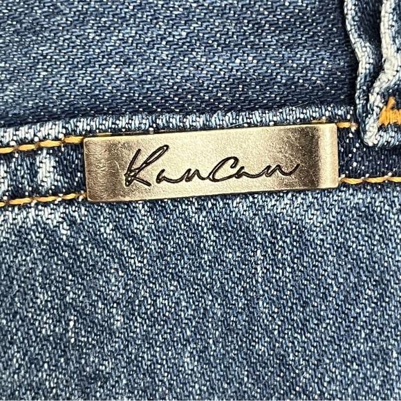 Women’s Kancan Button Fly Distressed Medium Wash Wide Leg Jeans Size 9/28 - Picture 12 of 14